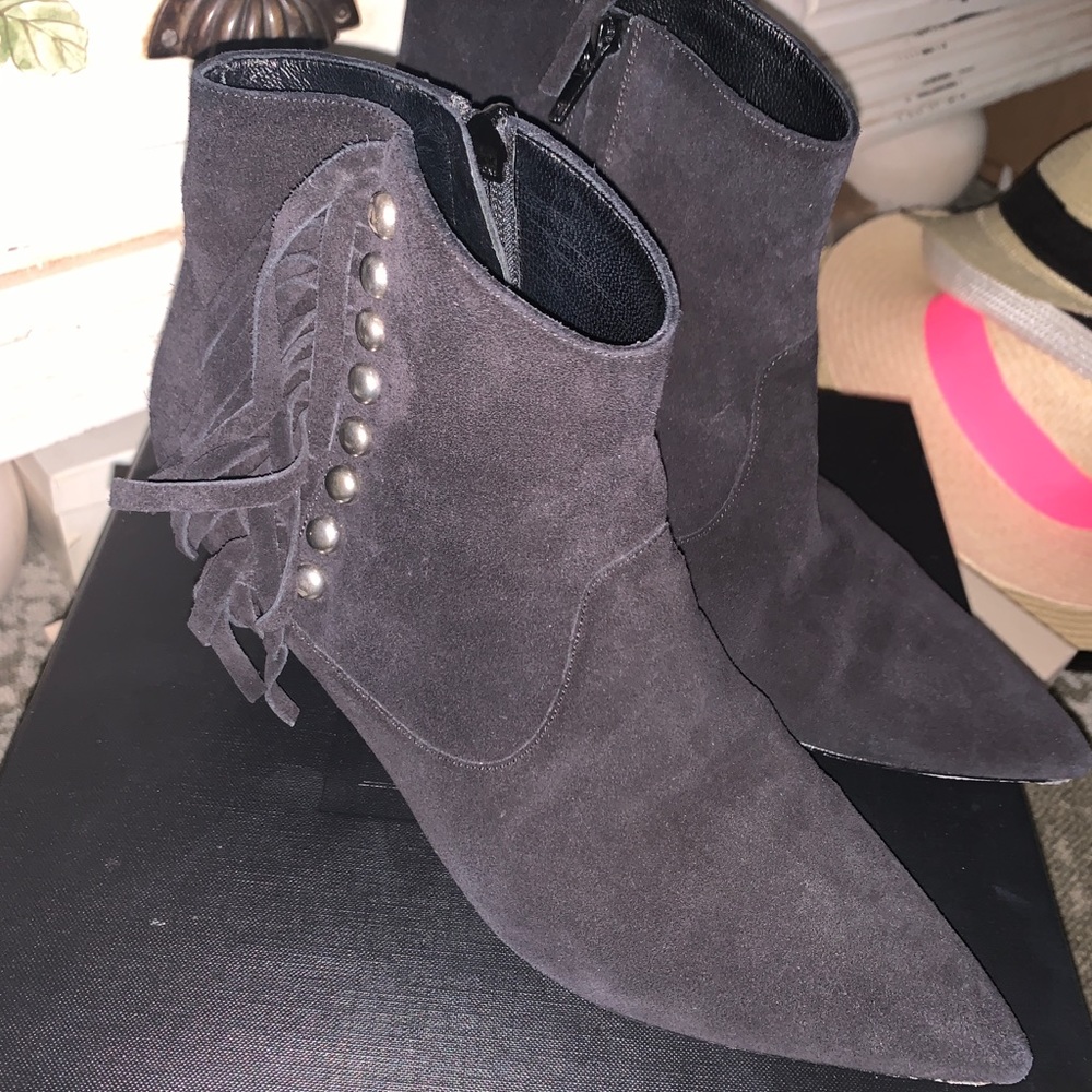 Saint Laurent fringe booties